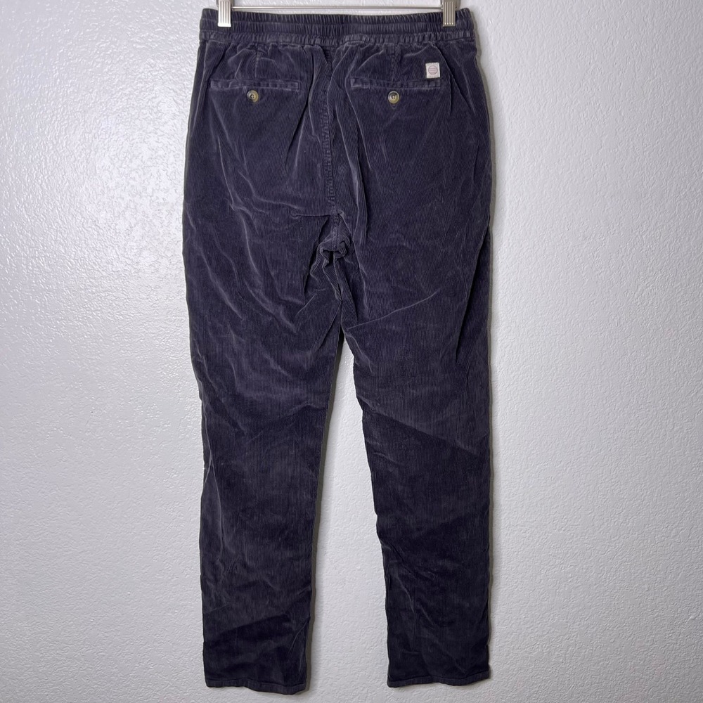 Marine Layer Gray Saturday Corduroy Pants Slim Fit Mens Medium Drawstring Waist - Picture 4 of 7